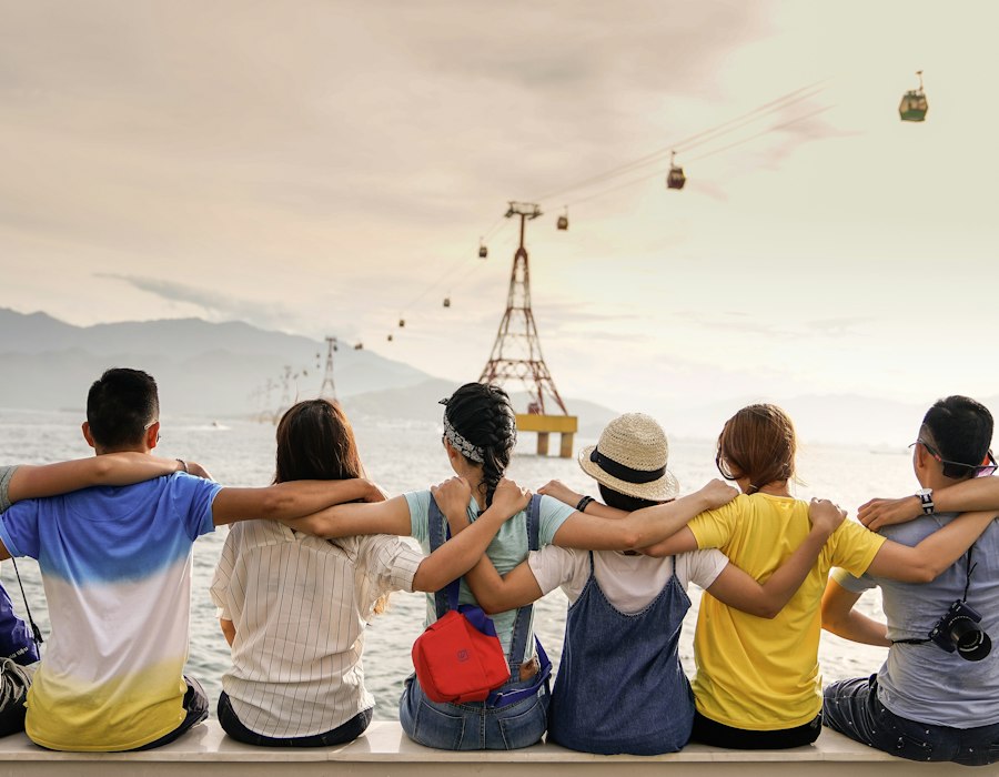 Women connecting and laughing